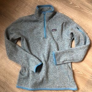 Patagonia better sweater quarter zip blue heather